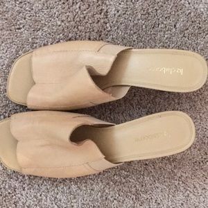 Liz Claiborne Tan Leather Slides